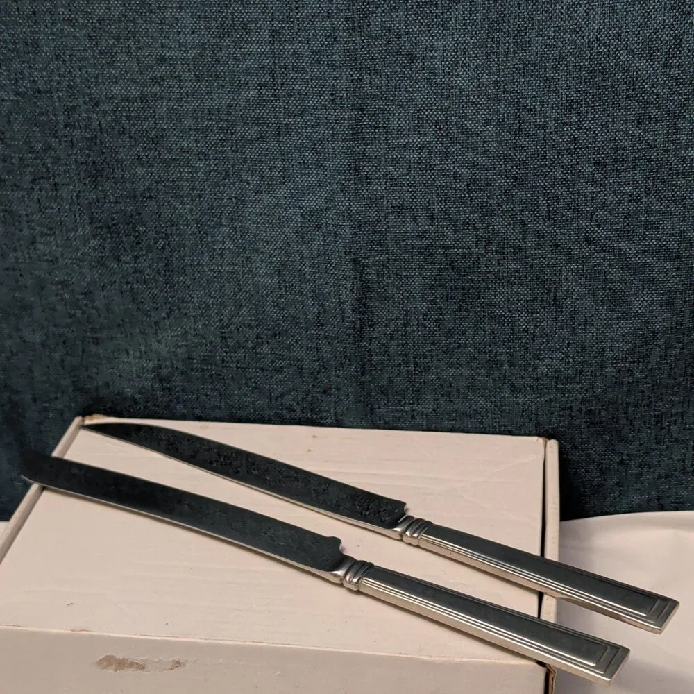 8 Pc HAMPTON SILVERSMITHS PORTFOLIO Serving Set | Glossy Hostess Completer 208